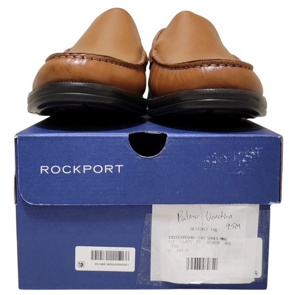 Rockport Men Palmer Venetian Slip On Moc Toe Loafers Size US 9.5M Tan Leather main image 4